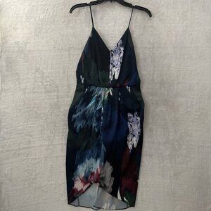 Chelsea 28 Womans Dress Multicolor Floral 4 Polyester Sleeveless V Neck Zip